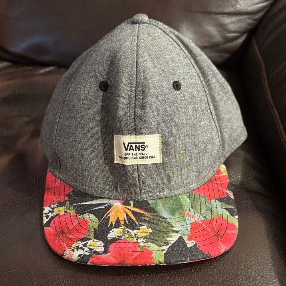 Vans Gray Cap with Floral Brim
